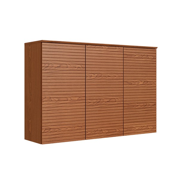 Armário Aéreo Cozinha Auris 120 Cm 3 Portas 100% Mdf Canela - Genialflex