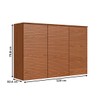 Armário Aéreo Cozinha Auris 120 Cm 3 Portas 100% Mdf Canela - Genialflex