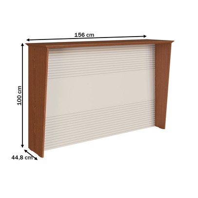 Bancada de Cozinha 156 Cm Uris 100% Mdf Off White/Canela - Genialflex
