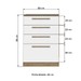 Cômoda 4 Gavetas Cm31 Wood/Branco Brilho - Decibal