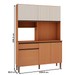 Cozinha Compacta Marina 6 Portas 1 Gaveta 100% Mdf Freijó/Off White - Genialflex