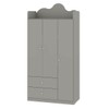 Guarda-Roupa Infantil Nuvem 3 Portas 2 Gavetas Fendi - Genialflex