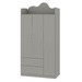 Guarda-Roupa Infantil Nuvem 3 Portas 2 Gavetas Fendi - Genialflex
