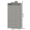 Guarda-Roupa Infantil Nuvem 3 Portas 2 Gavetas Fendi - Genialflex