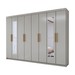 Guarda-Roupa Casal Aurora 8 Portas 4 Gavetas com Espelho Taupé - Panorama Móveis