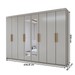 Guarda-Roupa Casal Aurora 8 Portas 4 Gavetas com Espelho Taupé - Panorama Móveis