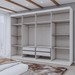 Guarda-Roupa Casal Aurora 8 Portas 4 Gavetas com Espelho Branco Neve - Panorama Móveis