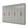 Guarda-Roupa Casal Aurora 8 Portas 4 Gavetas Taupé - Panorama Móveis