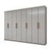 Guarda-Roupa Casal Aurora 8 Portas 4 Gavetas Taupé - Panorama Móveis