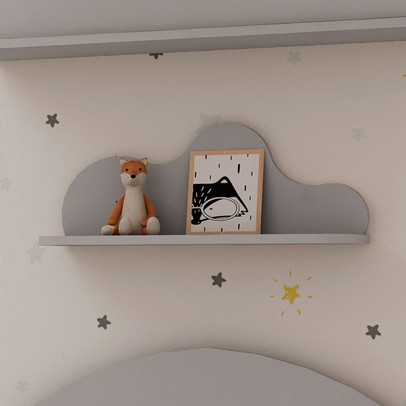 Prateleira Decorativa 52 Cm Nuvem Fendi - Genialflex