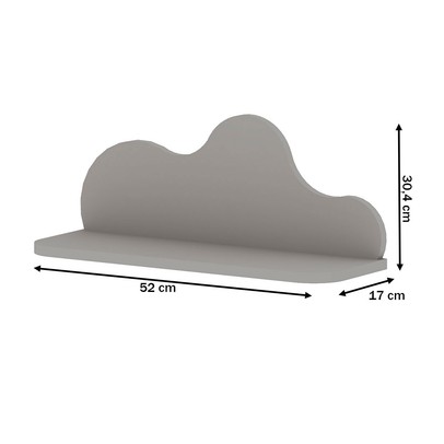 Prateleira Decorativa 52 Cm Nuvem Fendi - Genialflex
