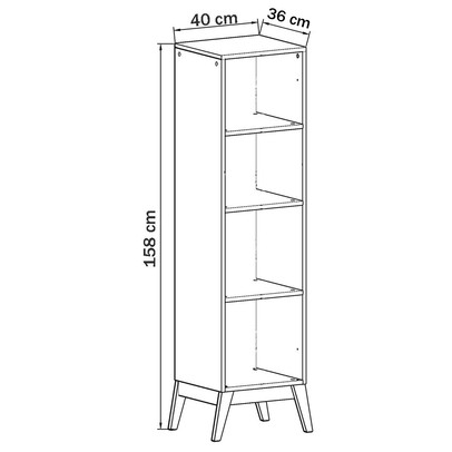 Cristaleira Malta 1 Porta Cinamomo - Genialflex