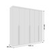 Guarda-Roupa Casal Joinville 6 Portas 4 Gavetas Neve - Tcil Móveis