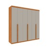 Guarda-Roupa Casal Joinville 6 Portas 4 Gavetas Cinamomo/Off White - Tcil Móveis