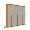 Guarda-Roupa Casal Joinville 6 Portas 4 Gavetas Cinamomo/Off White - Tcil Móveis