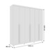 Guarda-Roupa Casal Joinville 6 Portas 4 Gavetas 31282 Neve - Tcil Móveis