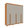 Guarda-Roupa Casal Joinville 6 Portas 4 Gavetas 31282 Cinamomo/Off White - Tcil Móveis