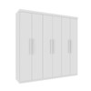 Guarda-Roupa Casal Lagos 6 Portas 4 Gavetas Neve - Tcil Móveis