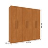 Guarda-Roupa Casal Lagos 6 Portas 4 Gavetas Cinamomo - Tcil Móveis