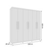 Guarda-Roupa Casal Lagos 6 Portas 4 Gavetas 31292 Neve - Tcil Móveis