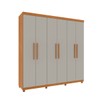 Guarda-Roupa Casal Lagos 6 Portas 4 Gavetas 31292 Cinamomo/Off White - Tcil Móveis