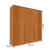 Guarda-Roupa Casal Guarani 6 Portas 4 Gavetas Ripado Cinamomo - Tcil Móveis
