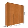 Guarda-Roupa Casal Guarani 6 Portas 4 Gavetas Ripado 31308 Cinamomo - Tcil Móveis