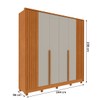 Guarda-Roupa Casal Guarani 6 Portas 4 Gavetas Ripado 31308 Cinamomo/Off White - Tcil Móveis
