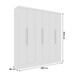 Guarda-Roupa Casal Bariloche 6 Portas 4 Gavetas Neve - Tcil Móveis
