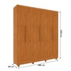 Guarda-Roupa Casal Bariloche 6 Portas 4 Gavetas 31316 Cinamomo - Tcil Móveis