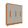 Guarda-Roupa Casal Bariloche 6 Portas 4 Gavetas 31316 Cinamomo/Off White - Tcil Móveis