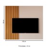 Painel para TV Até 58 Polegadas Boto Off White/Nature - Jb Bechara