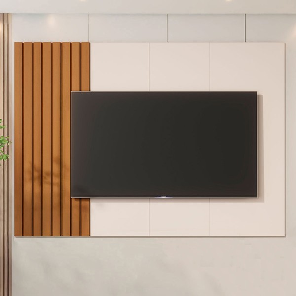 Painel para TV Até 70 Polegadas Boto Off White/Nature - Jb Bechara