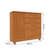 Cômoda Guarani 1 Porta 4 Gavetas Ripado 31299 Cinamomo - Tcil Móveis