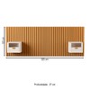 Cabeceira Queen Buriti 2 Gavetas Ripado Off White - Jb Bechara