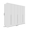 Guarda-Roupa Casal Cataguases 6 Portas 4 Gavetas Neve - Tcil Móveis