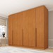 Guarda-Roupa Casal Cataguases 6 Portas 4 Gavetas Cinamomo - Tcil Móveis