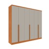 Guarda-Roupa Casal Cataguases 6 Portas 4 Gavetas Cinamomo/Off White - Tcil Móveis