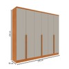 Guarda-Roupa Casal Cataguases 6 Portas 4 Gavetas Cinamomo/Off White - Tcil Móveis