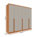 Guarda-Roupa Casal Cataguases 6 Portas 4 Gavetas Cinamomo/Off White - Tcil Móveis