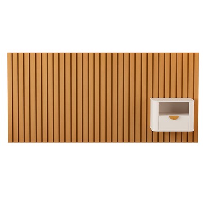 Cabeceira Queen Buriti 1 Gaveta Ripado Off White - Jb Bechara