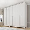 Guarda-Roupa Casal Cataguases 6 Portas 4 Gavetas 31399 Neve - Tcil Móveis