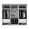 Guarda-Roupa Casal Cataguases 6 Portas 4 Gavetas 31399 Neve - Tcil Móveis