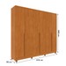 Guarda-Roupa Casal Cataguases 6 Portas 4 Gavetas 31399 Cinamomo - Tcil Móveis