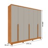 Guarda-Roupa Casal Cataguases 6 Portas 4 Gavetas 31399 Cinamomo/Off White - Tcil Móveis
