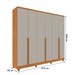Guarda-Roupa Casal Cataguases 6 Portas 4 Gavetas 31399 Cinamomo/Off White - Tcil Móveis