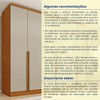 Guarda-Roupa Casal Cataguases 6 Portas 4 Gavetas 31399 Cinamomo/Off White - Tcil Móveis