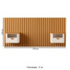Cabeceira Solteiro Buriti 2 Gavetas Ripado Off White/Nature - Jb Bechara