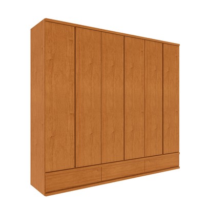 Guarda-Roupa Casal Esparta 6 Portas 9 Gavetas Cinamomo - Tcil Móveis