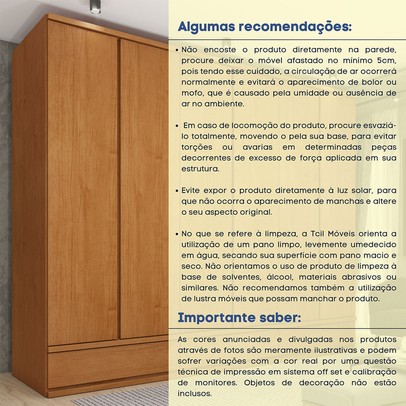 Guarda-Roupa Casal Esparta 6 Portas 9 Gavetas Cinamomo - Tcil Móveis